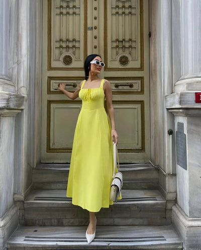 Рокля Swan Yellow