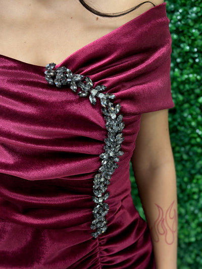 Рокля Olivia Burgundy