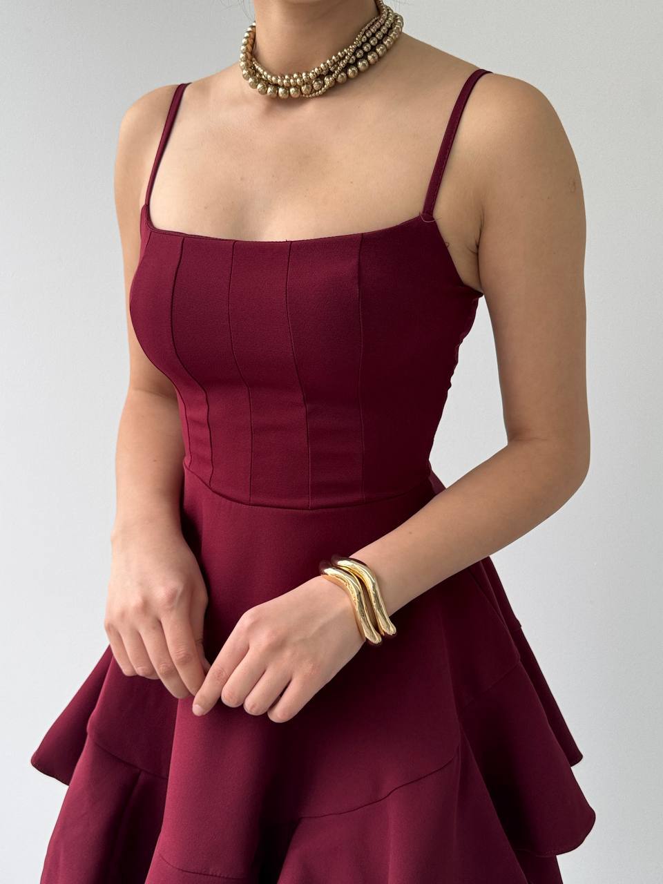 Парти рокля Princess Burgundy