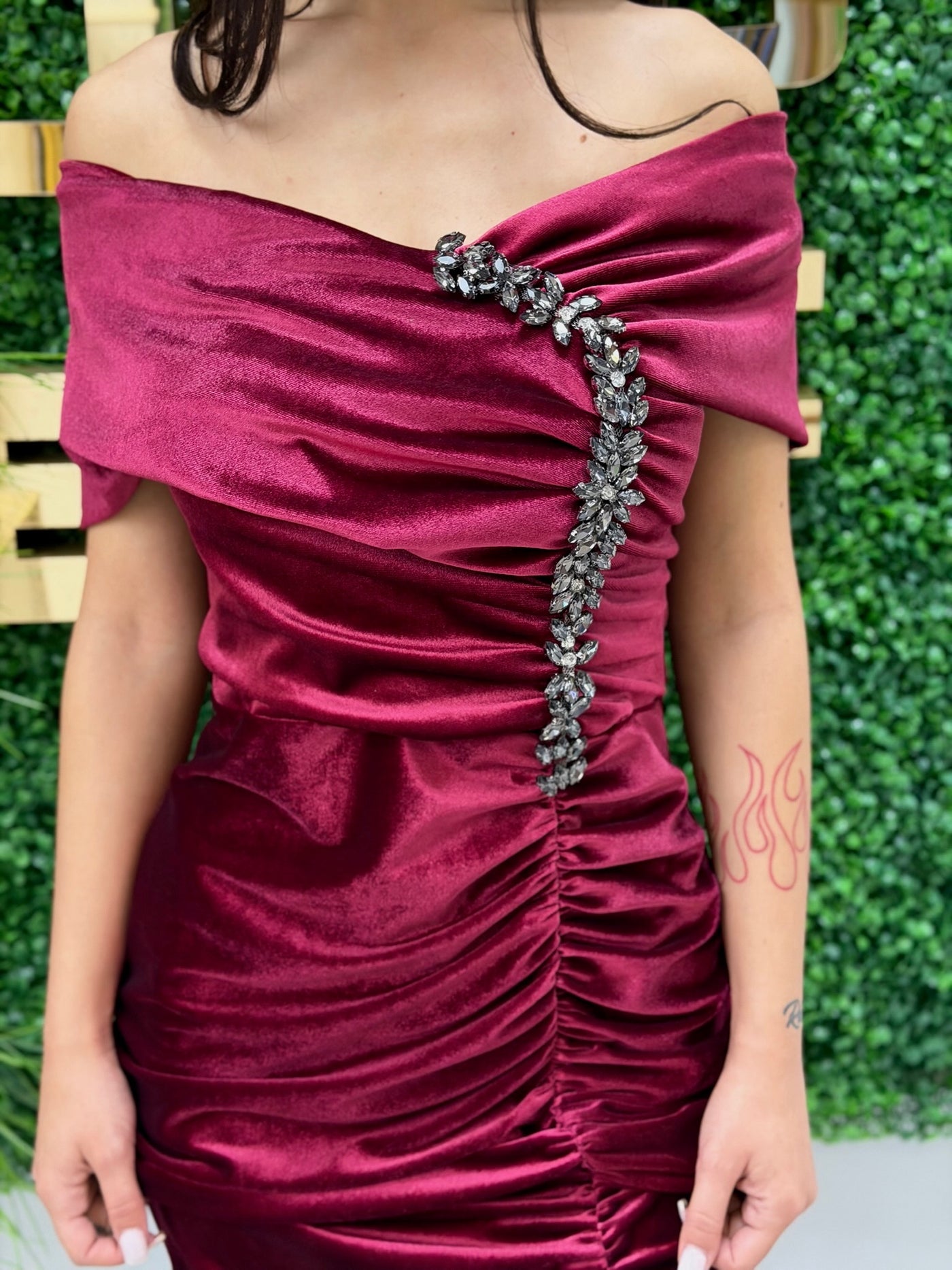 Рокля Olivia Burgundy