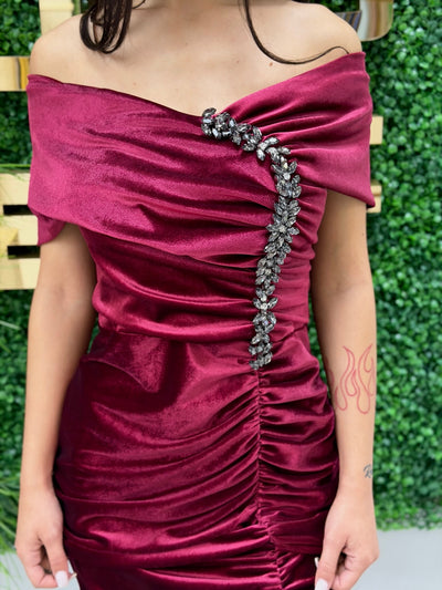 Рокля Olivia Burgundy