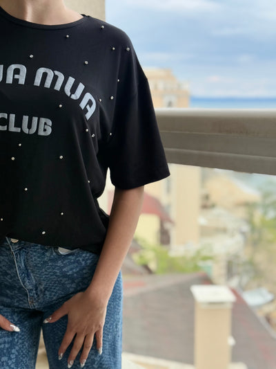 Тениска Mua Club Black