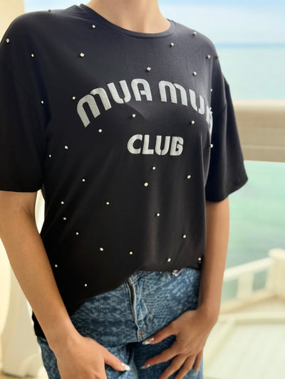 Тениска Mua Club Black