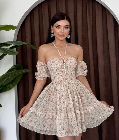 Рокля Angella Beige