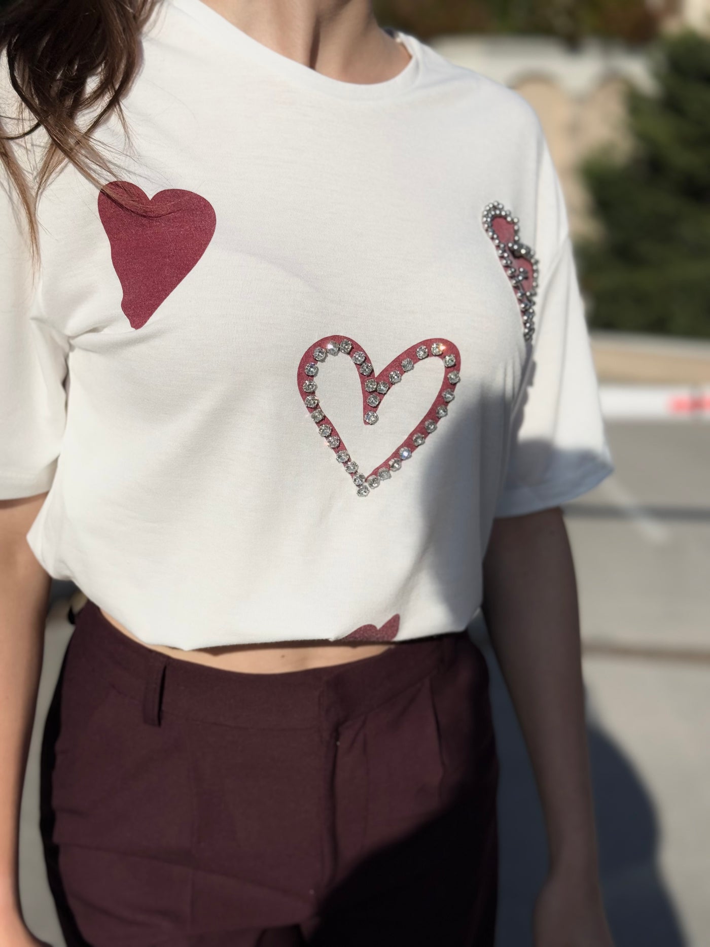 Тениска Hira Burgundy