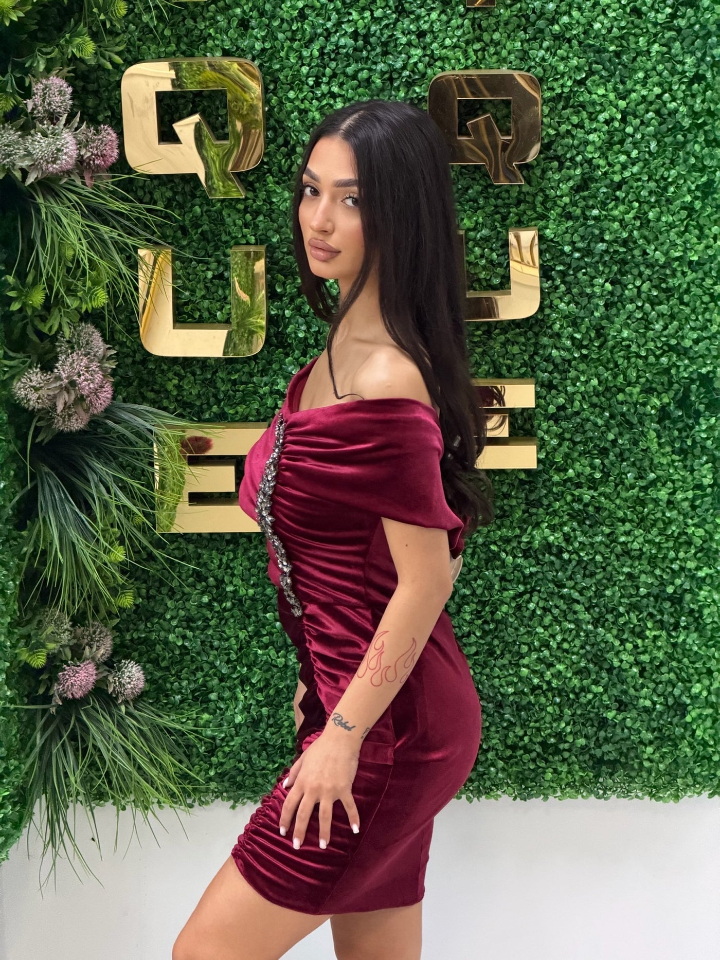 Рокля Olivia Burgundy