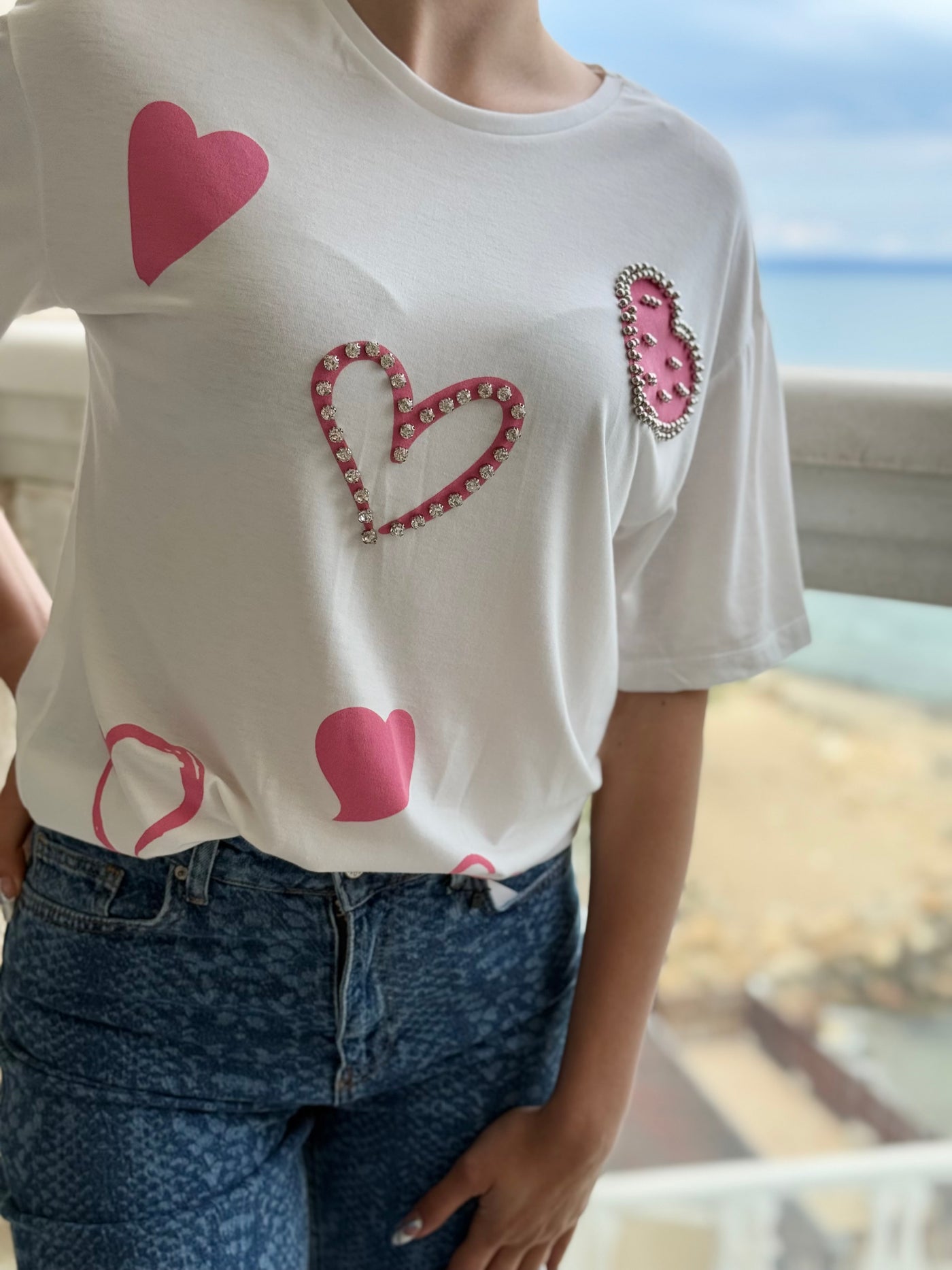 Тениска Hira Pink