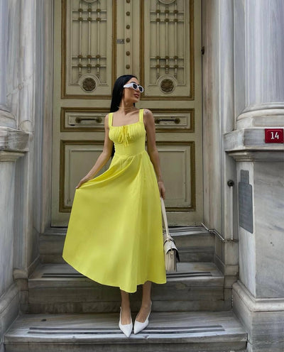 Рокля Swan Yellow