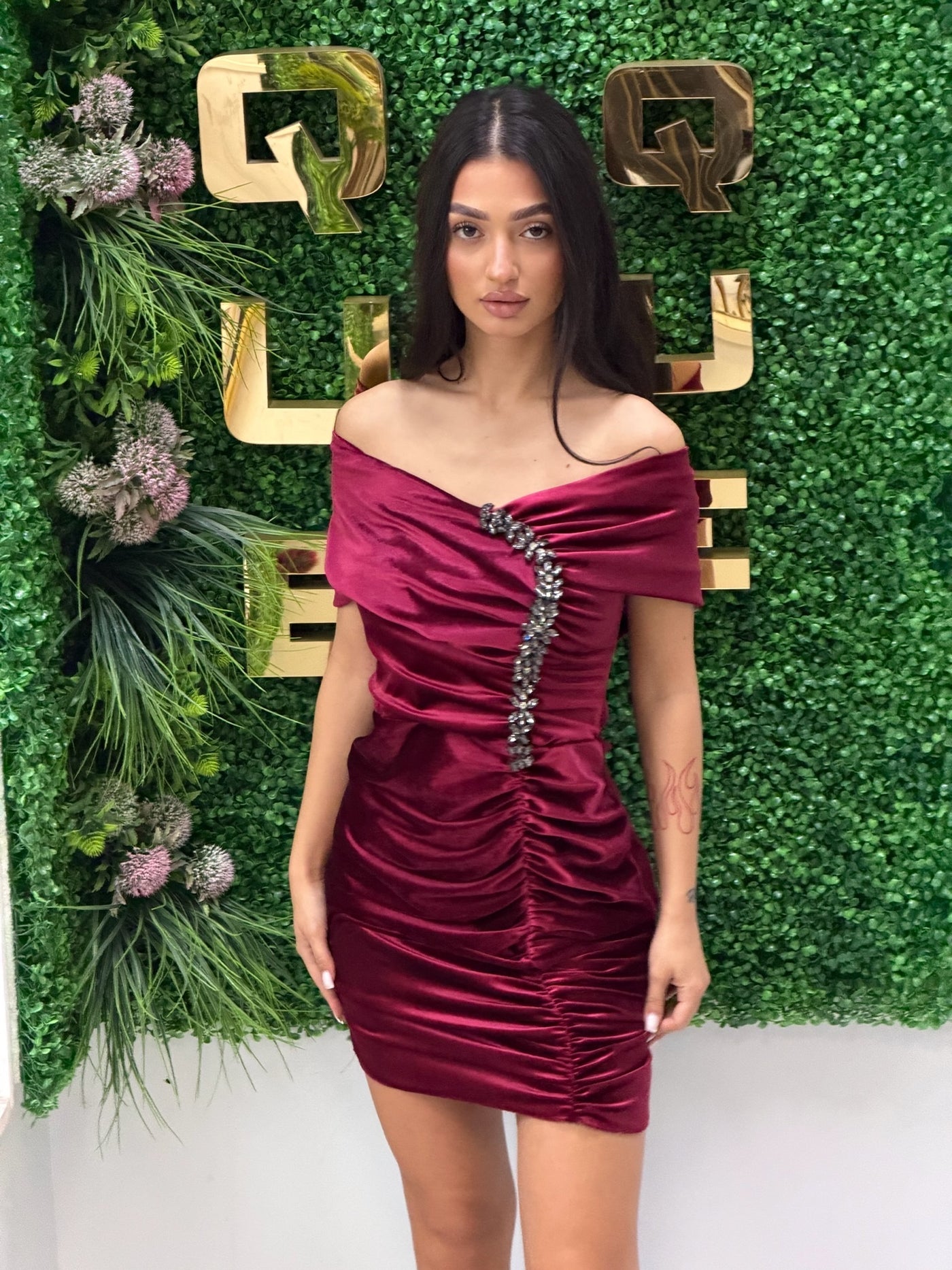 Рокля Olivia Burgundy