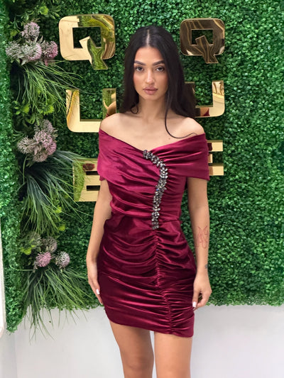 Рокля Olivia Burgundy